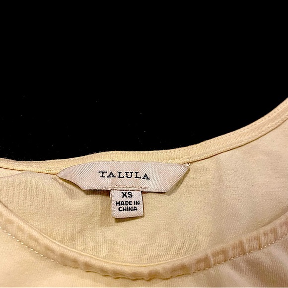 XS Cropped Homemade Pastel Yellow Tank with Pink Flowers - Picture 3 of 4